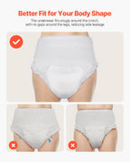 VEVOR Adult Incontinence Underwear, High Absorbent Protective Underwear for Men & Women, Disposable Adult Pull-ups Diapers with