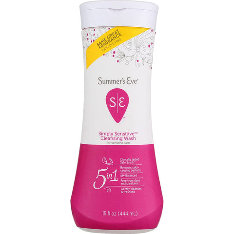 Summers Eve Cleansing Wash 15 Ounce Simply Sensitive (444ml) (6 Pack)