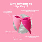 Intimina Lily Cup Size A - Ultra-Soft Menstrual Cup, Reusable Period Protection, Thin Menstrual Cup for up to 8 Hours, Medical-G