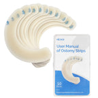 10 PCS Ostomy Barrier Strips, Ostomy Supplies, Skin Barrier Strip Elastic Ostomy Barrier Tape Hydrocolloid Extenders for Colosto