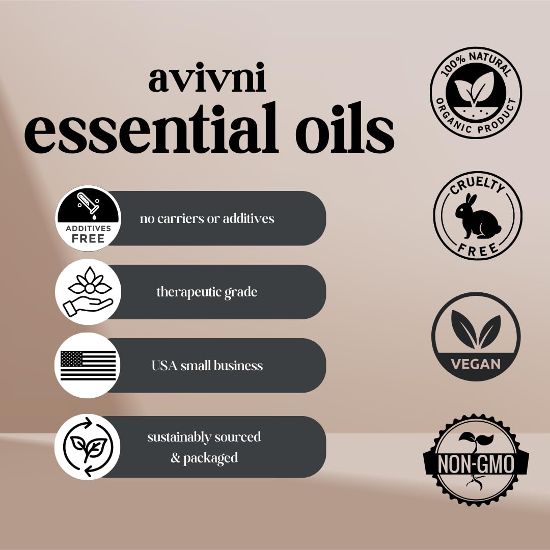Avivni Bulgarian Rose Otto Essential Oil - 100% Pure & Natural, Organic, Undiluted for Aromatherapy, Hair, Diffuser (0.33oz - 10