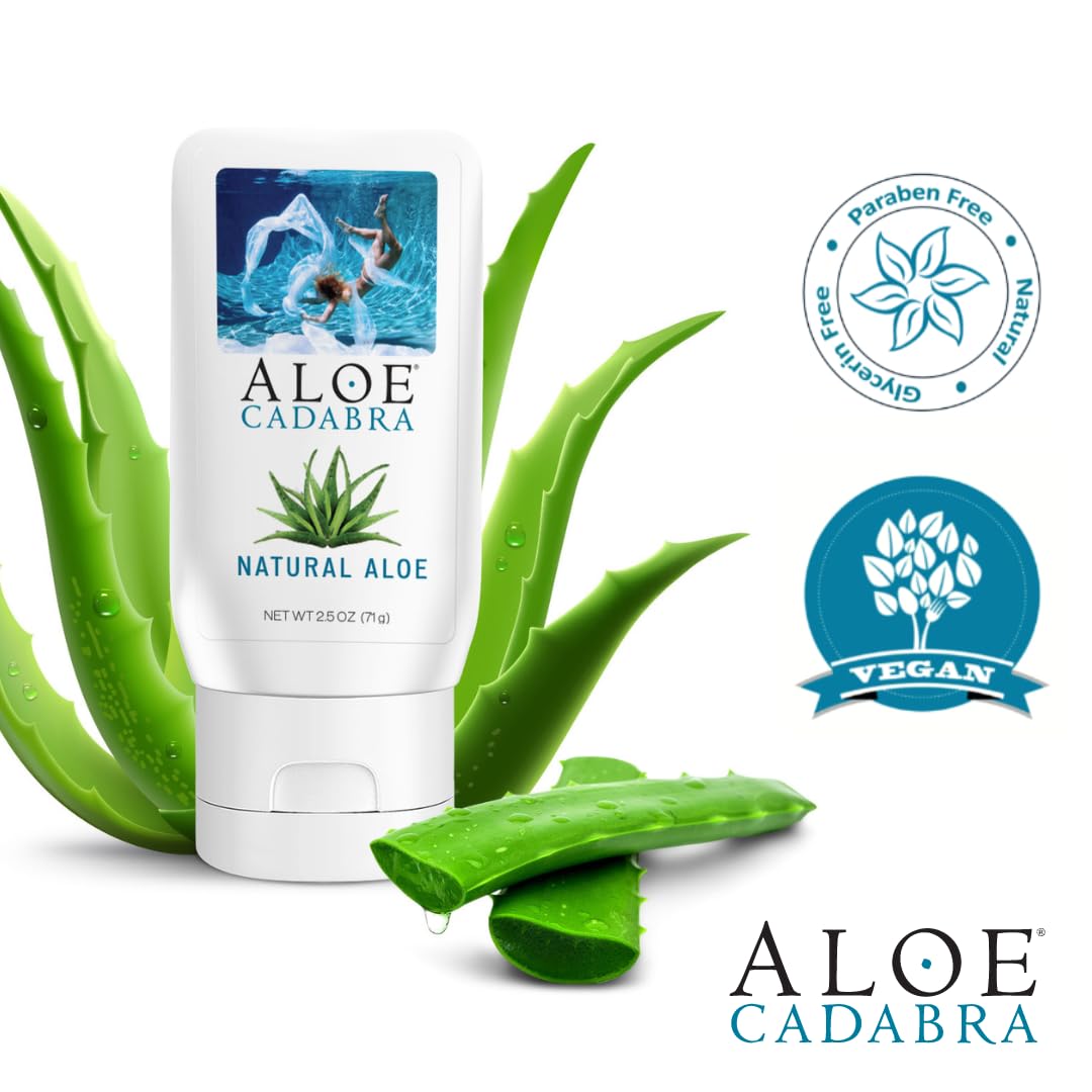 Aloe Cadabra Natural Water Based Personal Lubricant and Vaginal Moisturizer, Organic Aloe Lube for Men, Women and Couples, Non-S