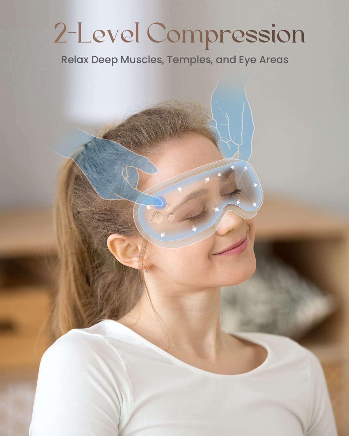 Valentine's Day Gifts for Women Men, RENPHO Eye Massager with Heat, Compression, Customized Eye Care Machine, Heated Eye Sleep M