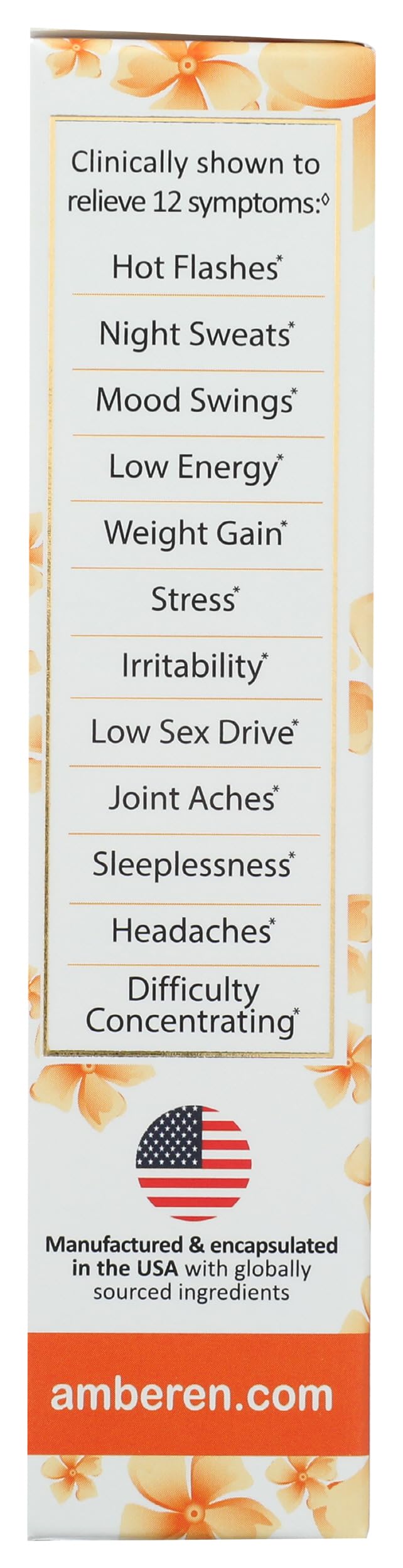 Amberen Multi-Symptom Menopause Relief, Estrogen Free, Drug Free, 60 Capsules (Pack of 1)