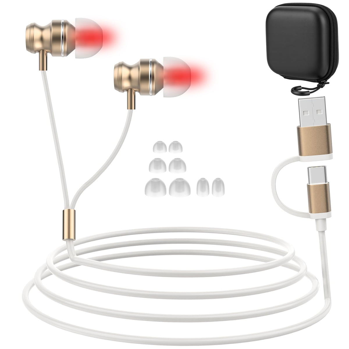 Upgraded Red Light Device for Ear&Nose,660nm led Red Light & 810nm NearInfrared Light for Ear Comfort,Sinus Support& Daily Rela