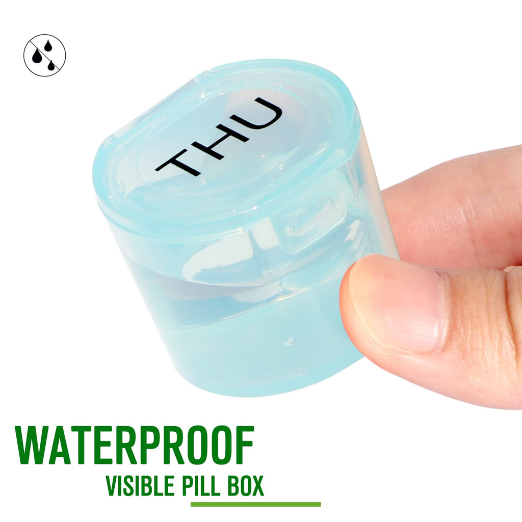 NatureTouch Weekly Pill Organizer, BPA Free Medicine Organizer Rainbow 7 Day Pill Box, Daily Portable Pill Conatainer for Pills/