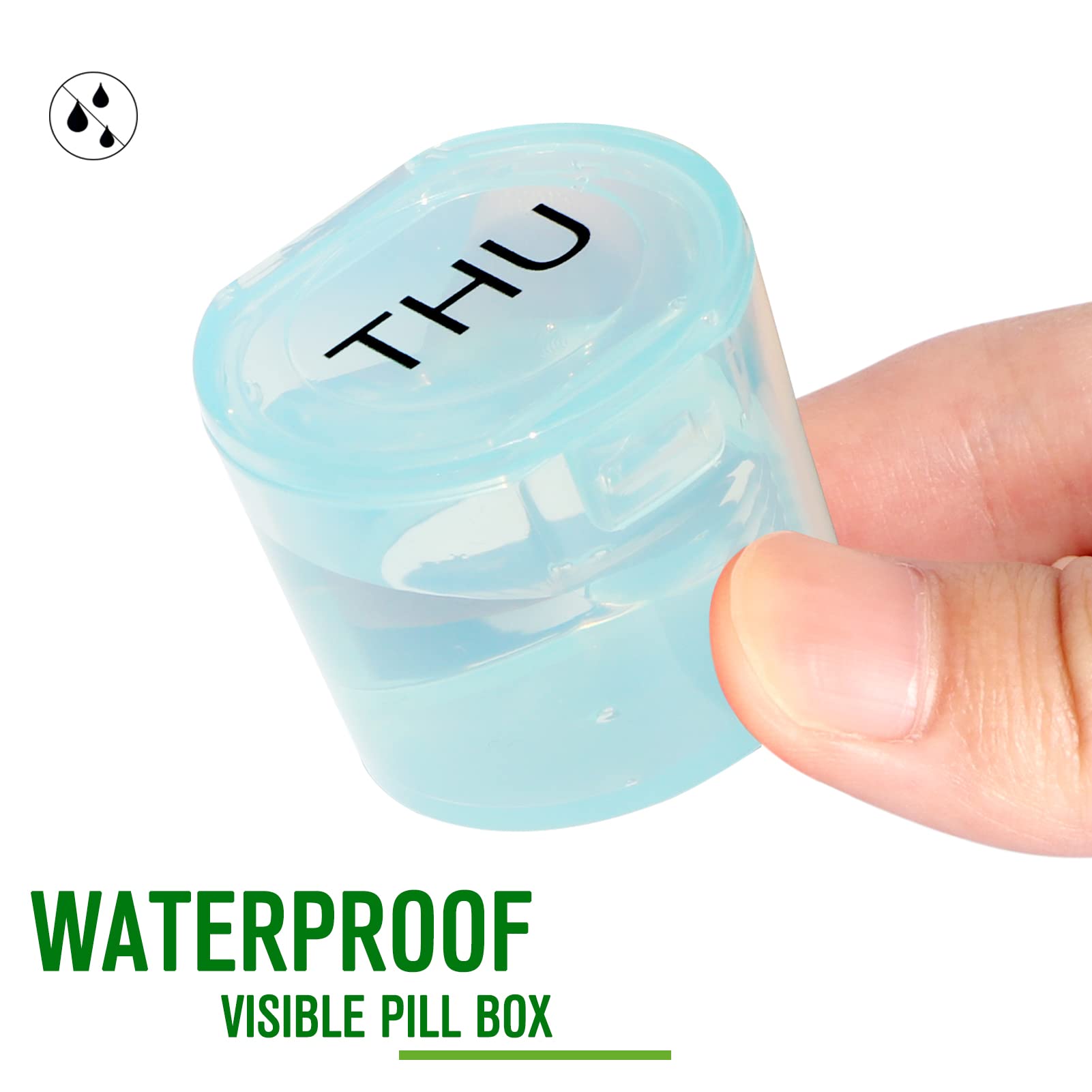 NatureTouch Weekly Pill Organizer, BPA Free Medicine Organizer Rainbow 7 Day Pill Box, Daily Portable Pill Conatainer for Pills/