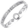 RainSo Womens Elegant Stainless Steel Magnetic Bracelets 3500 Gauss with Gift Box Adjustable