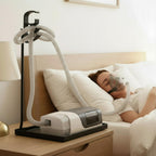 Geiserailie CPAP Hose Holder, Mask and Hose Bedside Organizer, Flexible and Bendable Bracket Prevents Tube Entanglement and Hang