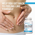 P Puregen Labs Extra Strength Gas Relief Softgels with Simethicone 125 mg Relieve Pressure, Bloating and Painful Discomfort Comp