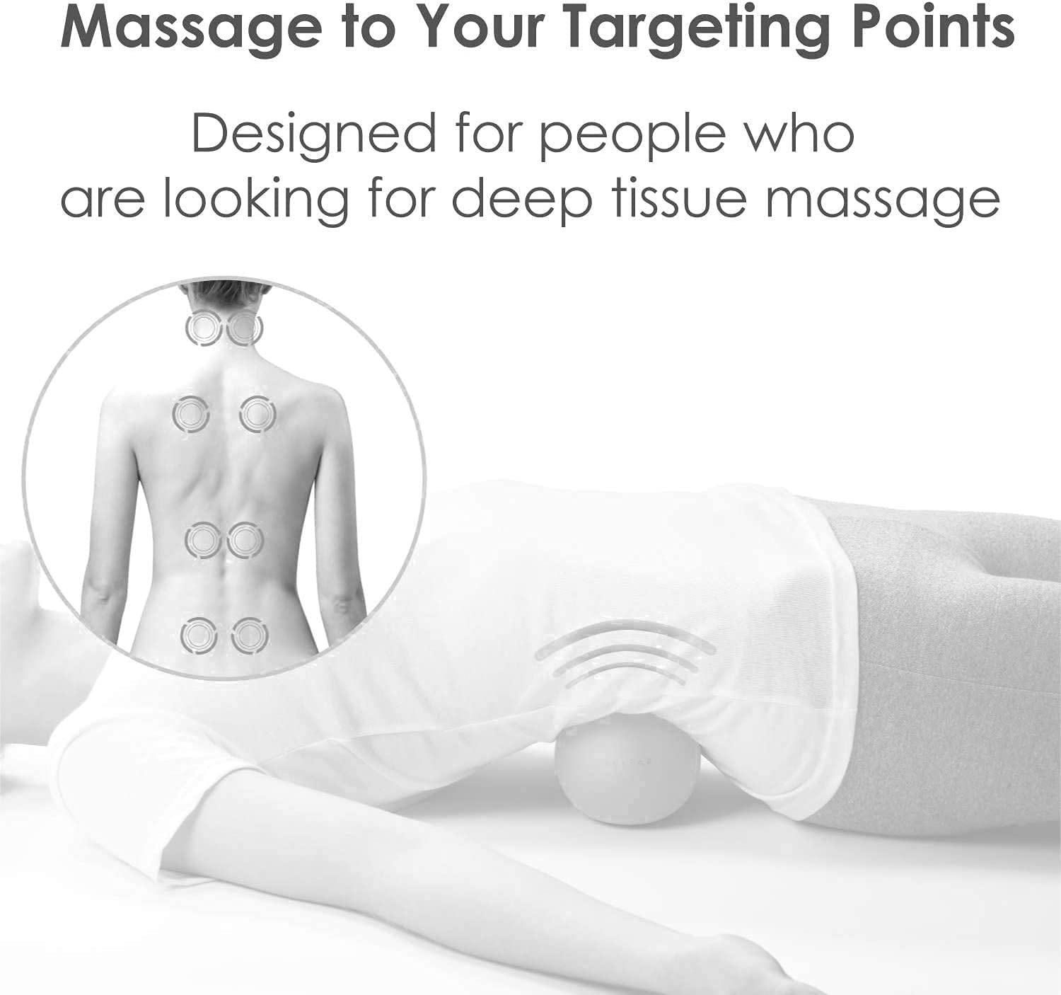 Peanut Massage Ball Roller, Double Lacrosse Ball, Acupoint Myofascial Release Muscle Knot Relaxer Mobility Trigger Point for Phy