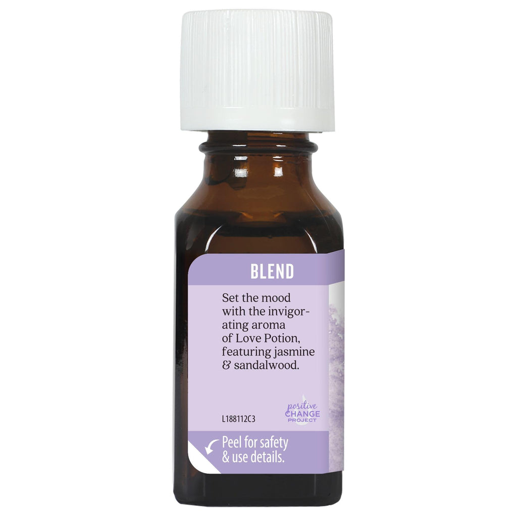 Aura Cacia Love Potion Essential Oil Blend | Romantic Aromatherapy with Jasmine, Ylang-Ylang, Sandalwood, Patchouli, Mandarin, L