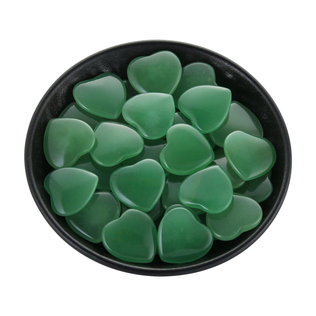 Nvzi Tumbled Polished Natural Green Aventurine Crystals Heart Stones, Crystals and Healing Stones Quartz Bulk for Wicca, Reiki,