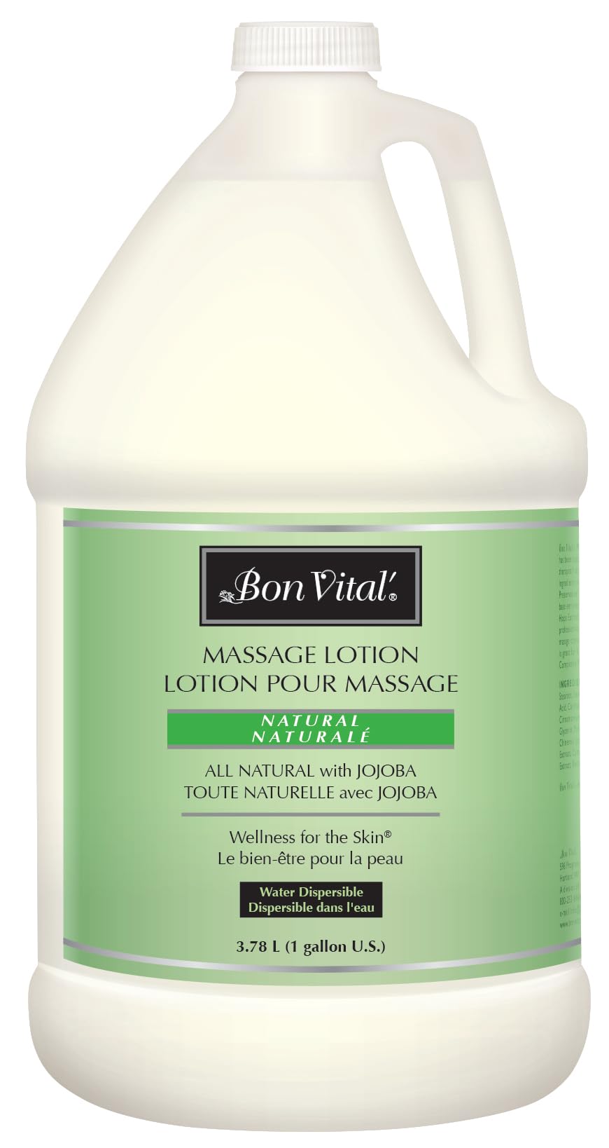 Bon Vital Naturale Massage Lotion with Natural Ingredients for Earth-Friendly Massage, All Natural Moisturizer, Relieves Muscle