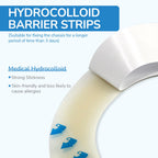 10 PCS Ostomy Barrier Strips, Ostomy Supplies, Skin Barrier Strip Elastic Ostomy Barrier Tape Hydrocolloid Extenders for Colosto