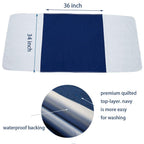 Careboree 2 Pack Cotton Top-Layer Reusable Tuckable Underpads 34X36 Incontinence Bed Pads Twin Size 21 Wings