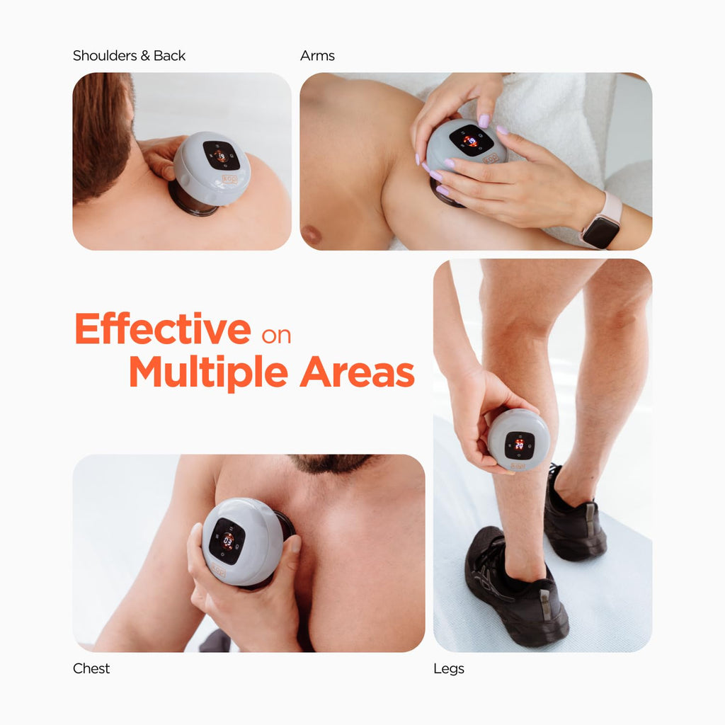 Deham Care - KOP Electric Smart Cupping Kit for Massage Therapy with Travel Case - Home Electric Cupping Set with Heat, Massage,