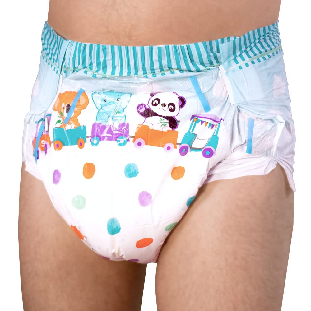 Rearz - Critter Caboose Brief Adult Printed Diapers - 12 Pack - 11000ml (X-Large)