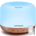 URPOWER 500ml Aromatherapy Essential Oil Diffuser Humidifier Room Decor Lighting with 4 Timer Settings, 7 LED Color Changing Lam
