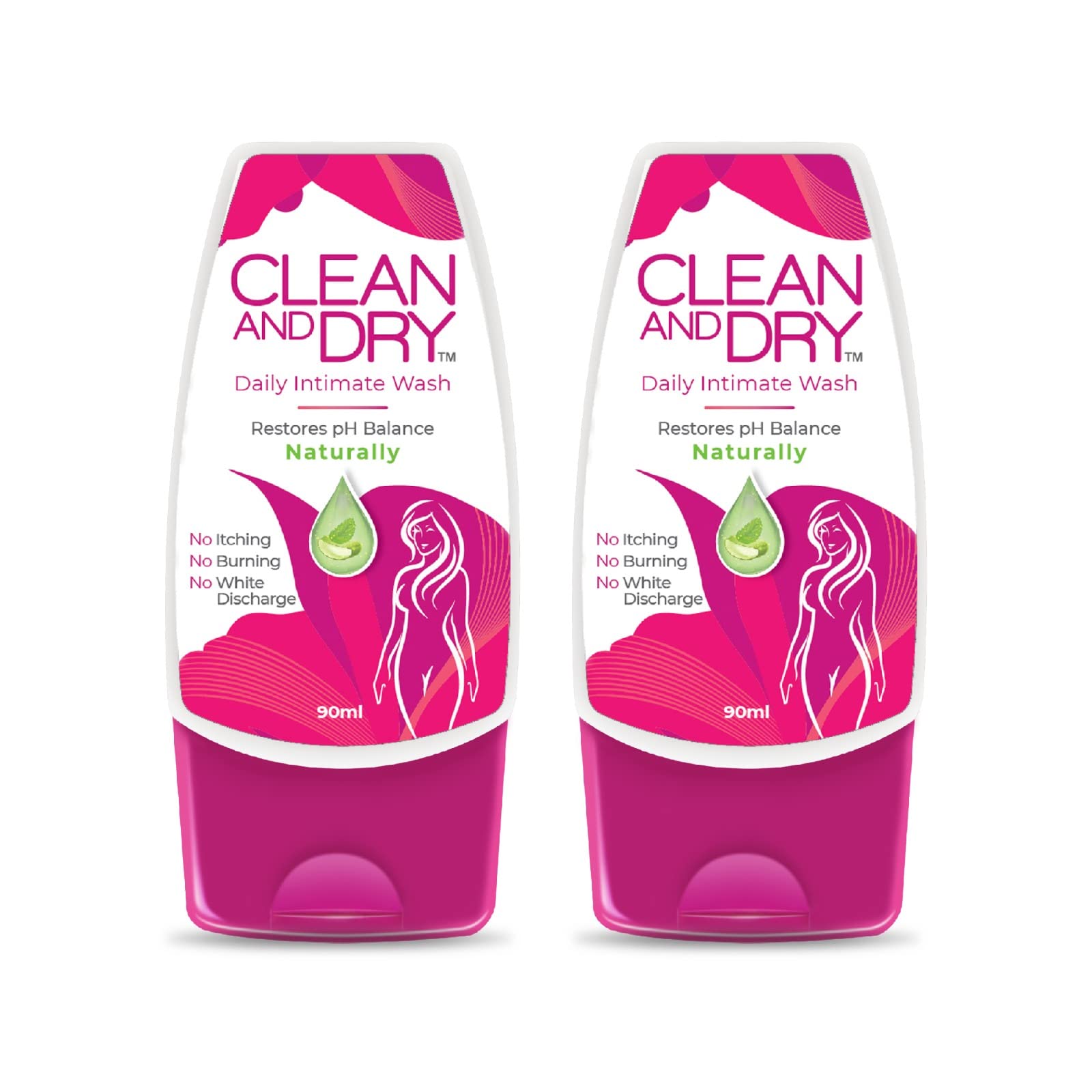 Clean & Dry| Daily Intimate Wash| Hygiene For Women, Vaginal Wash, Smooths Skin | AntiBacterial And Prevents Infections | Resto
