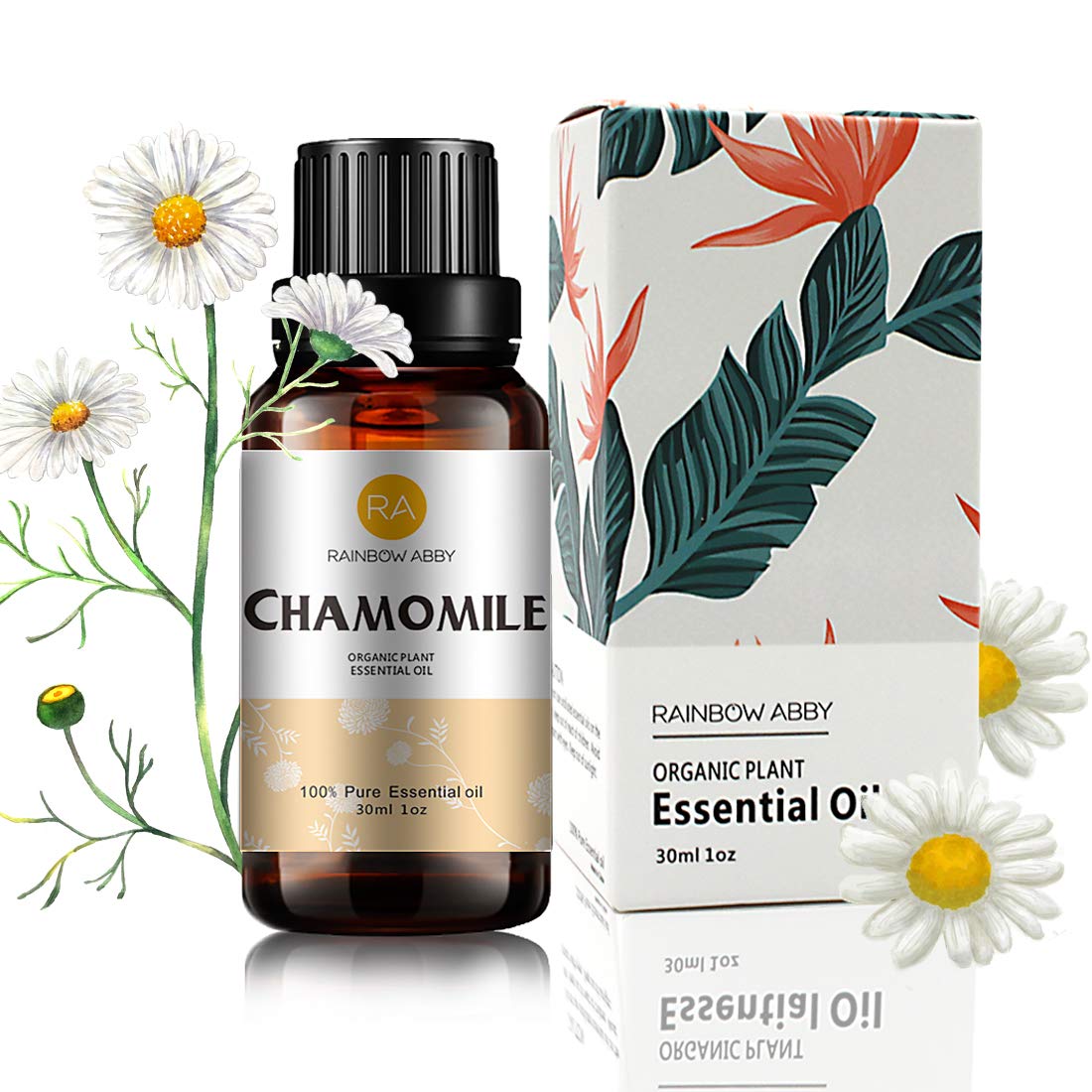 Chamomile Essential Oil (30ML), 100% Pure Natural Organic Aromatherapy Chamomile Oil for Diffuser, Massage, Skin Care, Yoga