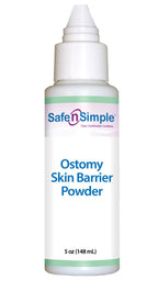 Safe n Simple Stoma Skin Barrier Powder - 5 oz - Medicated Protective Skin Barrier - Ostomy Protection Supplies - Stoma Adhesiv