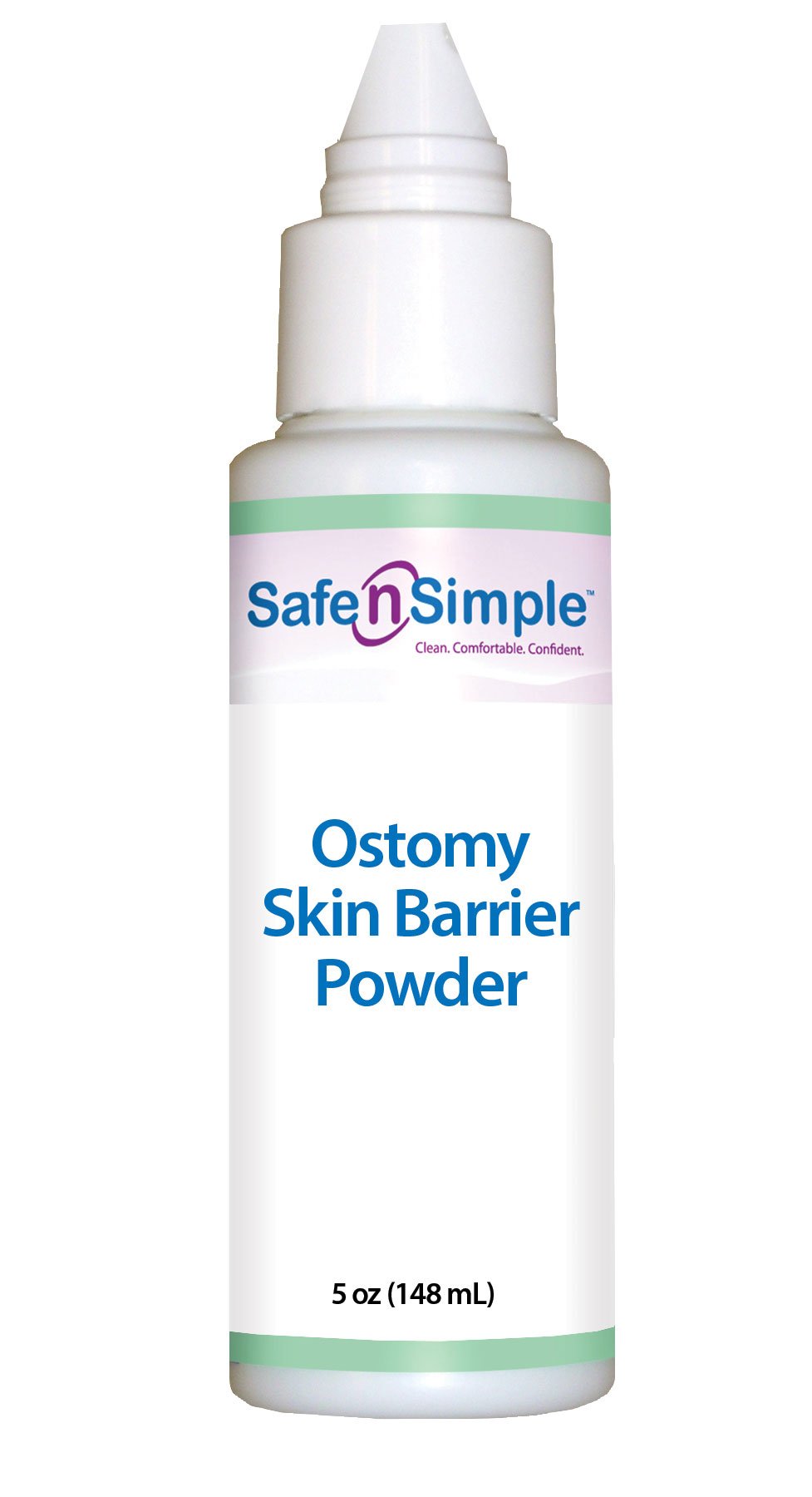 Safe n Simple Stoma Skin Barrier Powder - 5 oz - Medicated Protective Skin Barrier - Ostomy Protection Supplies - Stoma Adhesiv