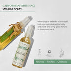 White Sage Smudge Spray by Aromafume | 100ml/3.3 oz | Sage for Cleansing Negative Energy & Protection | Non-Toxic Room Spray | N