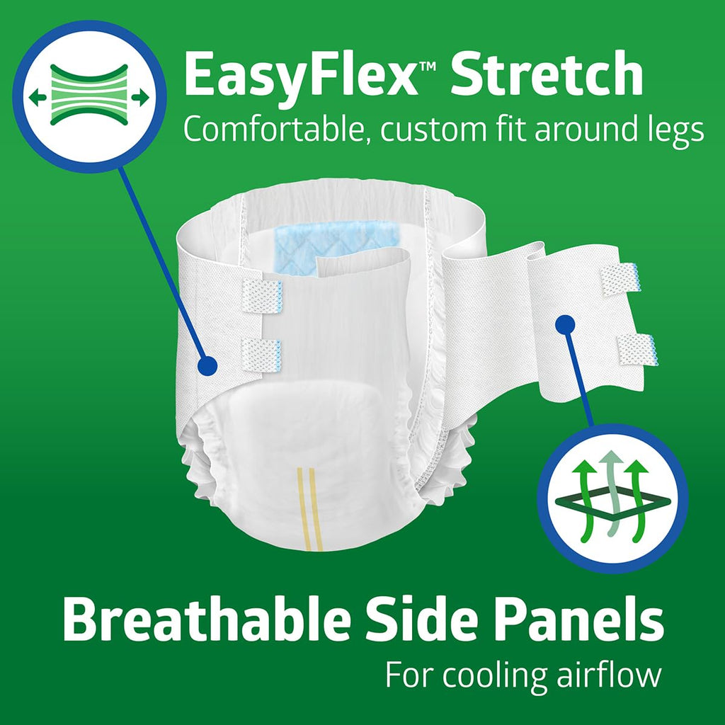 Medline FitRight Incontinence Diapers, Specialty Size Adult Diapers, For Men And Women, Maximum Protection, Waist Size 65 -94 ,