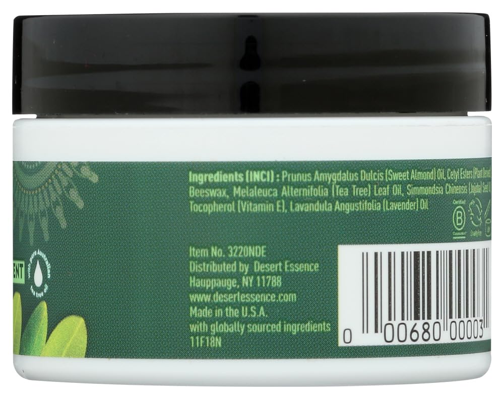 Desert Essence Tea Tree Oil Skin Ointment - 1 Fl Ounce - Pack of 2 - Jojoba & Lavender Essential Oils - Vitamin E - Sweet Almond