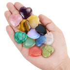 DUQGUHO 1 Inch Hearts Crystals and Healing Stones Reiki Gems Healing Crystals Amethyst Crystal Hearts Set Rose Quartz Heart Shap