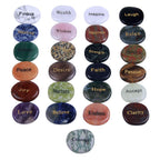 TGS Gems Natural Engraved Inspirational Word Worry Stones(25 Different Words)