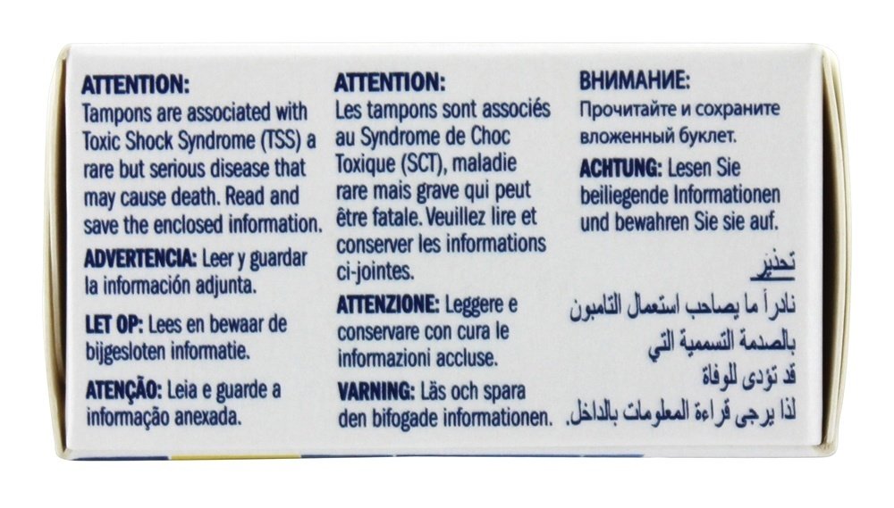 Organic 100% Cotton Tampons Regular 10 Count