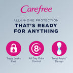 Carefree Acti-Fresh Body Shaped Regular Pantiliners, Fresh Scented, 54 Count (Pack of 1) , Package may vary