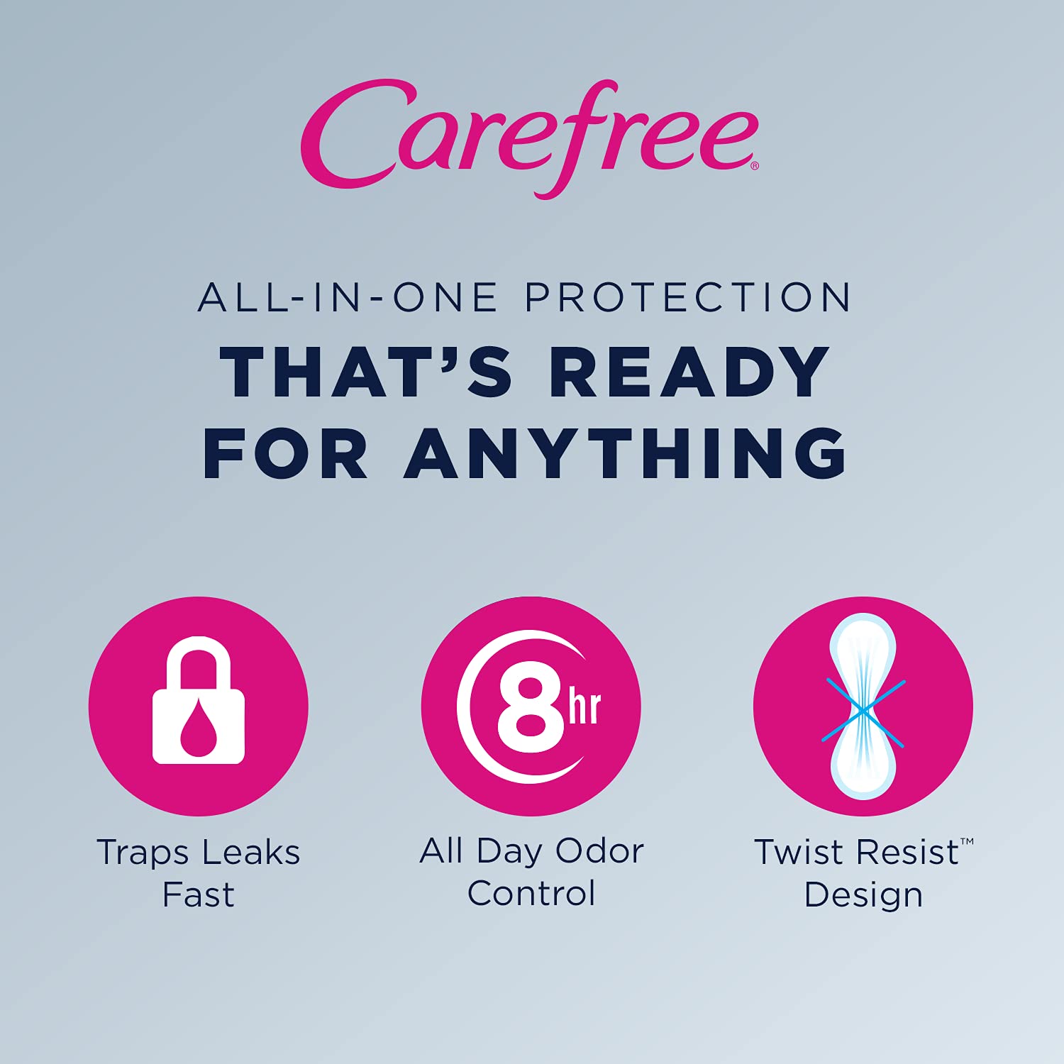 Carefree Body Shape Thin Unscented, 60 Count (Pack of 2)