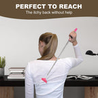 YIMICOO 3 Pack Extendable Back Scratcher, Stainless Steel Portable Telescoping Back Scratchers for Adults Men Women, with Rubber