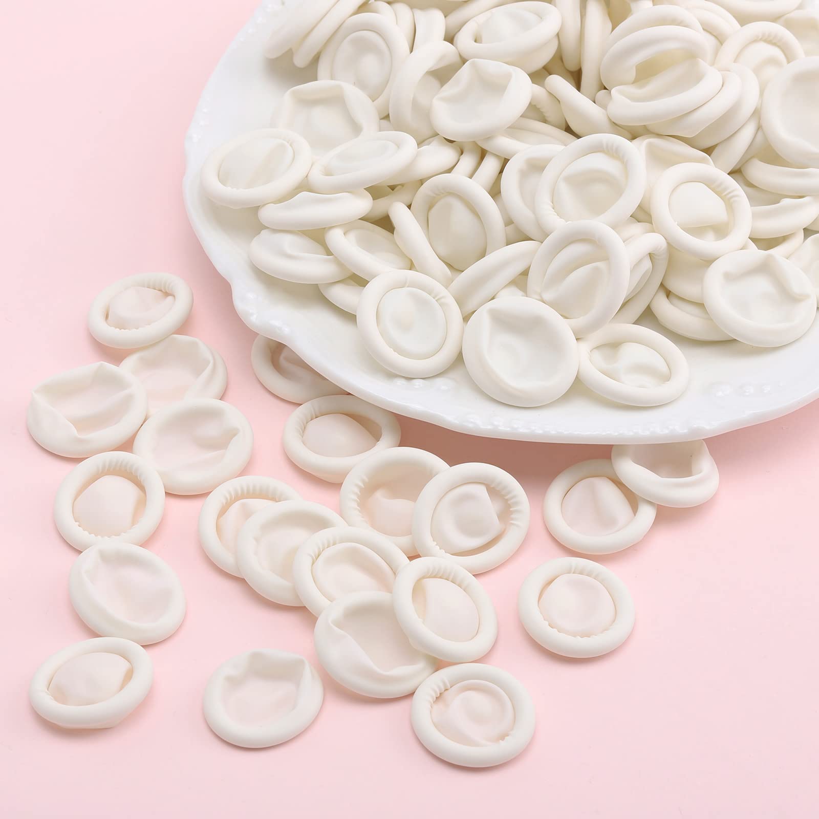 acDesign 300Pcs Finger Cots Medium Latex Finger Cots White Finger Protectors for Injured Finger,Cracked Finger,Sports