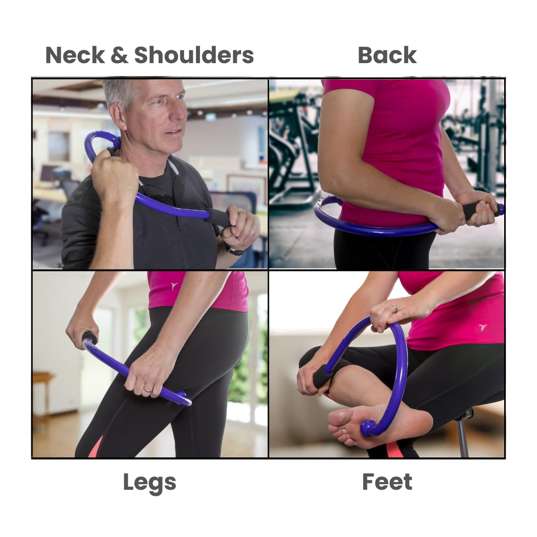 Q-Flex Massage Tool - Self-Massage Stick - Trigger Point Therapy, Muscle Care, Relaxation - Easy-to-Use Massager for Home & Trav