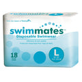 Swimmates Adult Swim Underwear, Pull-Up with Tear-Away Side Seams, Unisex, Disposable, Large (44- 54 Waist), 18 Count (Pack of 1
