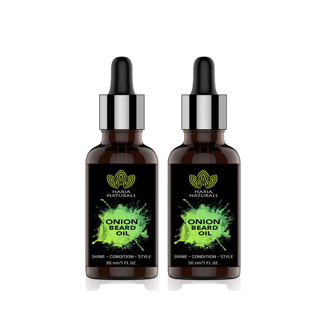 Haria Naturals Onion Beard Oil For Men Long Beard & Skin Hair Oil 30 Ml (Pack Of 2) 60Ml