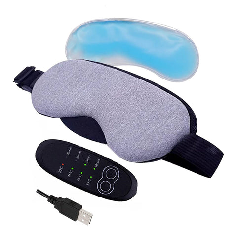 Heated Eye Mask Electric USB Heating Eye Mask Steam Eye Mask, Adjustable Temperature Warm Heated Eye Massage Relieve Dry Eyes Fa
