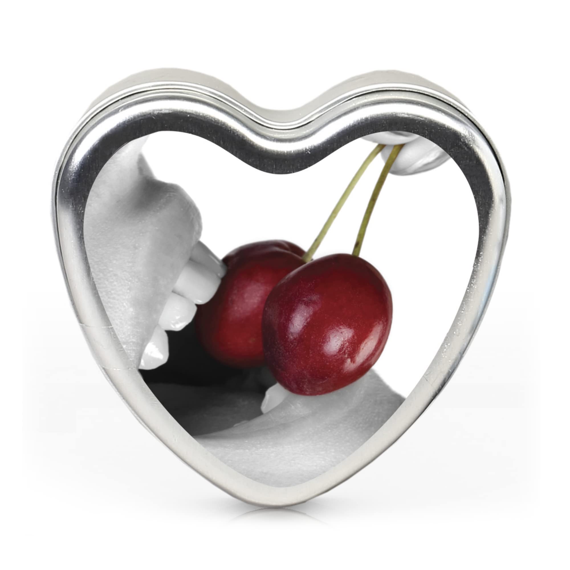 Earthly Body Edible Massage Candle, Cherry - 4 oz - 3-in-1 Formula Can Be Used as a Candle, Oil & Moisturizer - Smooths & Nouris