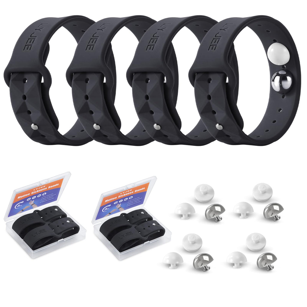 LYJEE Motion Sickness Bands Anti Nausea Wristband for Adult and Kids Morning Sickness Relief for Pregnant Women Acupressure Naus