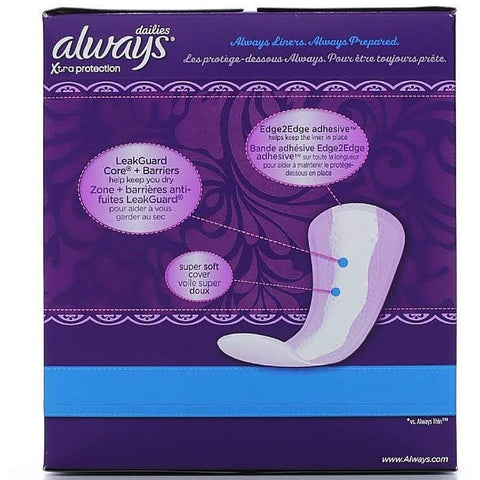 Always Xtra Protection Regular Daily Liners 50 ea (Pack of 2)