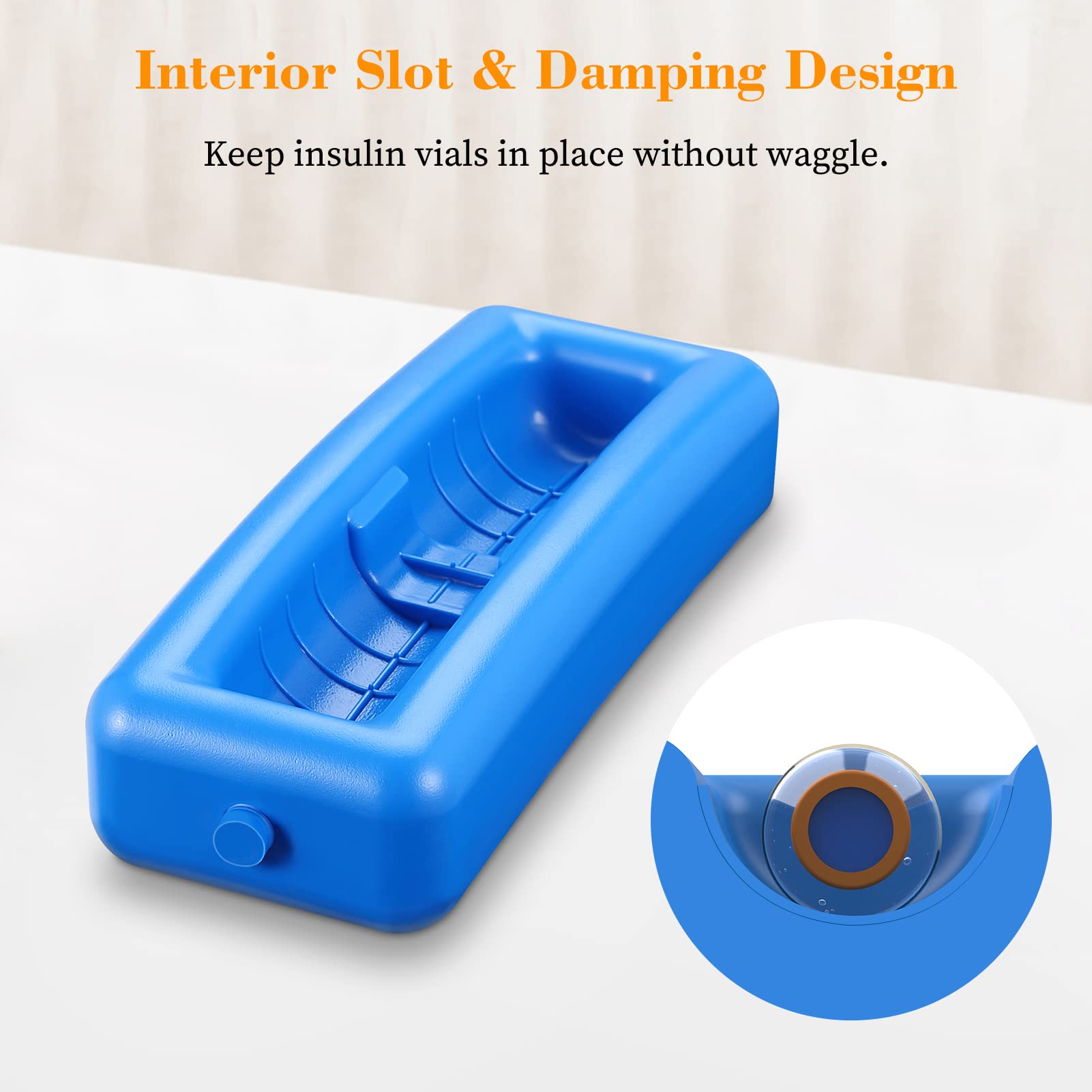 MEDMAX Insulin Vial Carrying Cooler Case, Portable Water Resistant Insulated Diabetic Organizer Protective Hard Shell Medical Tr