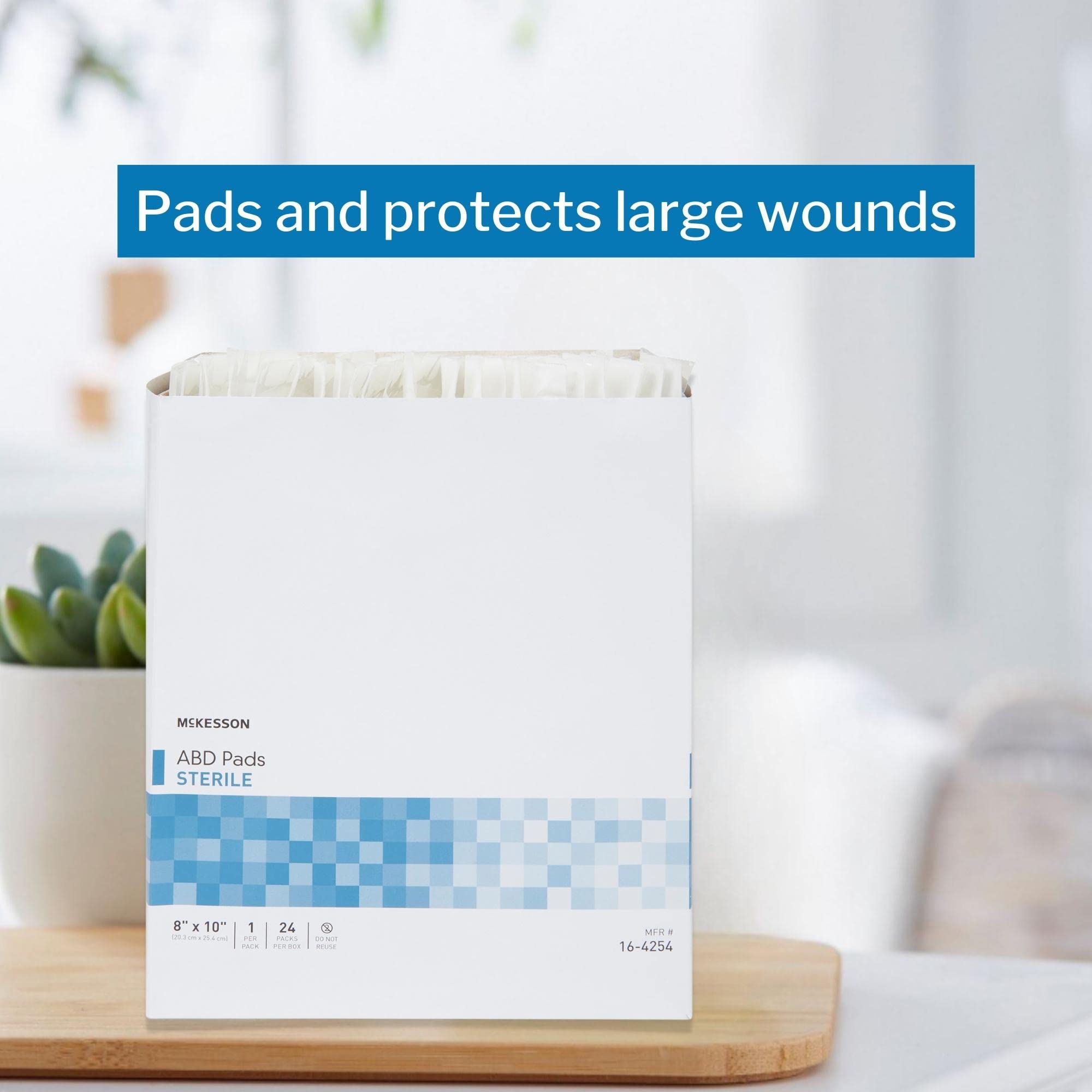 McKesson ABD Pads, Sterile Abdominal Pads, Wound Dressing, 8 in x 10 in, 24 Count, 1 Pack