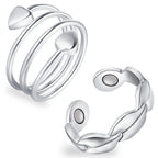 Feraco Magnetic Therapy Copper Ring for Women,99.99% Pure Copper Lymphatic Drainage Rings with Powerful 3500 Gauss Neodymium Mag