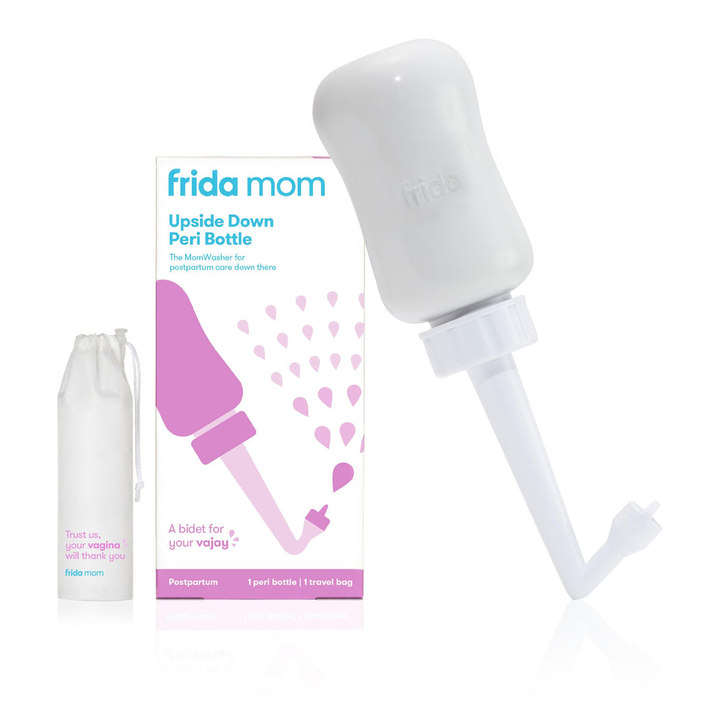 Frida Mom Upside Down Peri Bottle for Postpartum Care, Portable Bidet Perineal Cleansing and Recovery for New Mom, The Original 