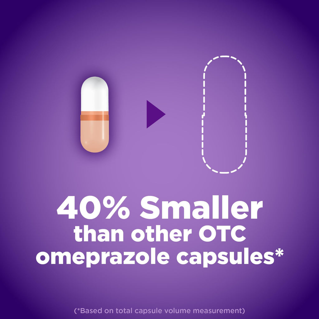Amazon Basic Care Omeprazole Delayed Release Mini Capsules 20 mg, Acid Reducer, 24HR Heartburn Relief, 42 Count Pack