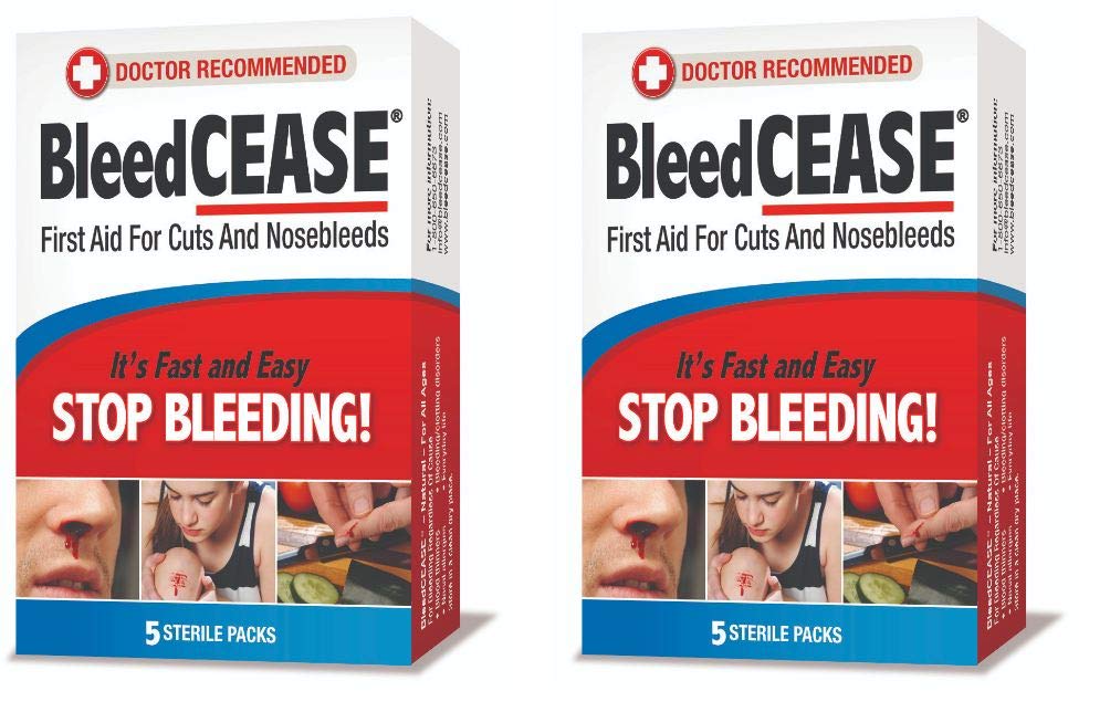 BLEEDCEASE Stop Bleeding STERILE 5 Count 2 Pack